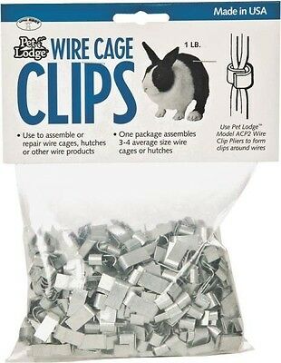 New Miller Pet Lodge Acc1 1lb Bag Rabbit Metal Wire Cage Clips Usa Made 9541269
