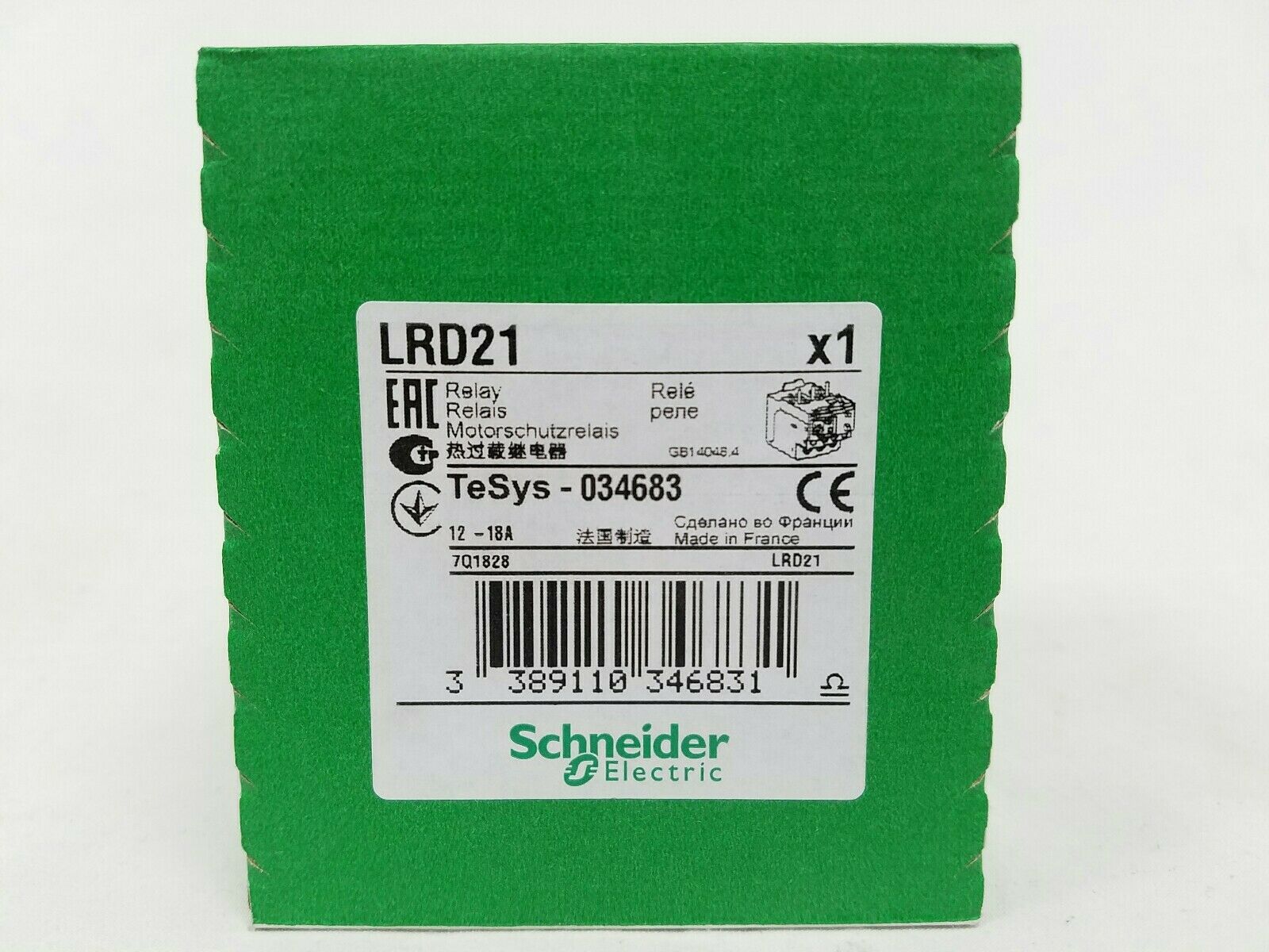 Schneider Tesys Lrd21 Thermal Overload Relay 12 To 18 A Class 10a New