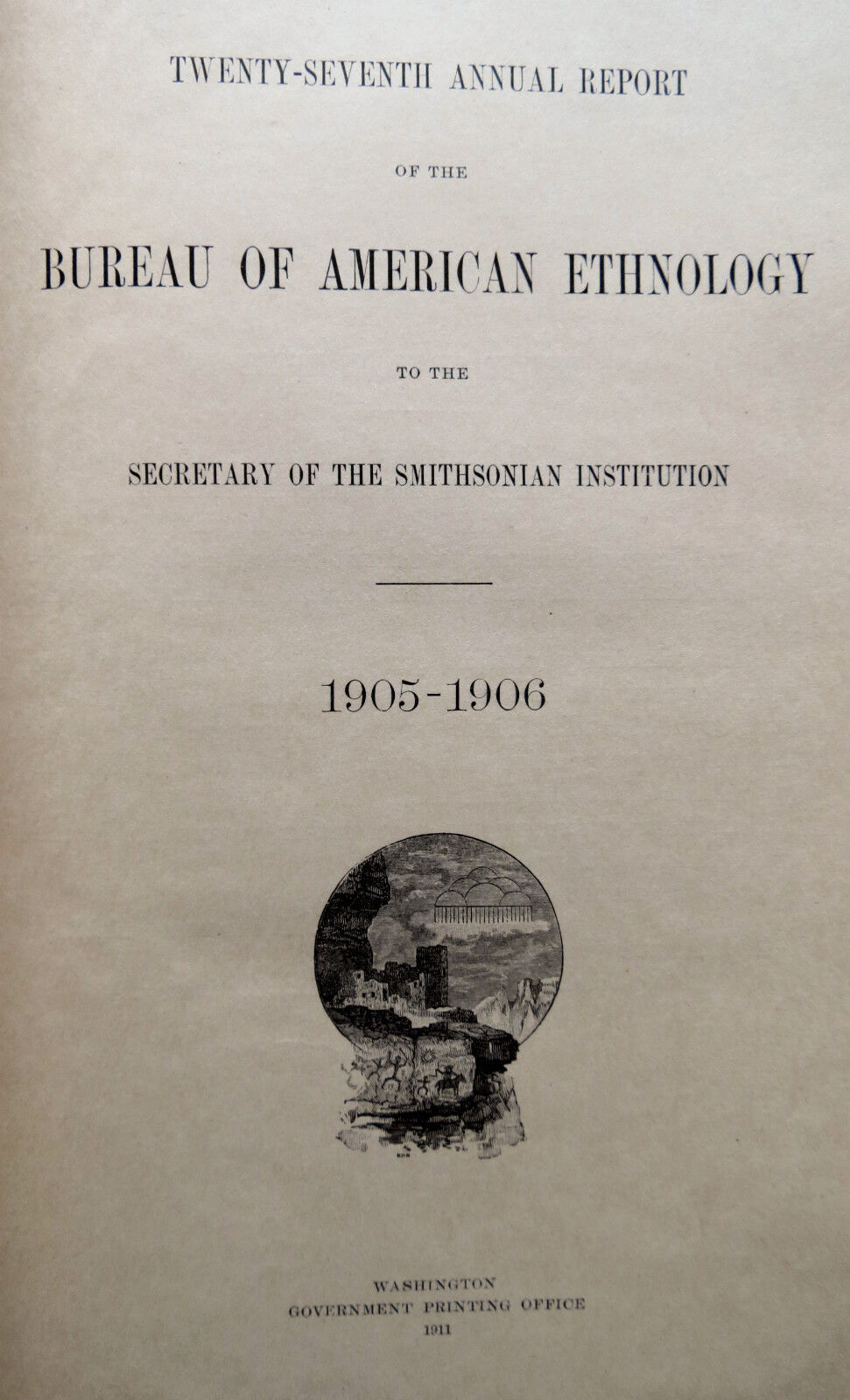 1905-06 BUREAU of AMERICAN ETHNOLOGY REPORT on OMAHA TRIBE of INDIANS - AS IS