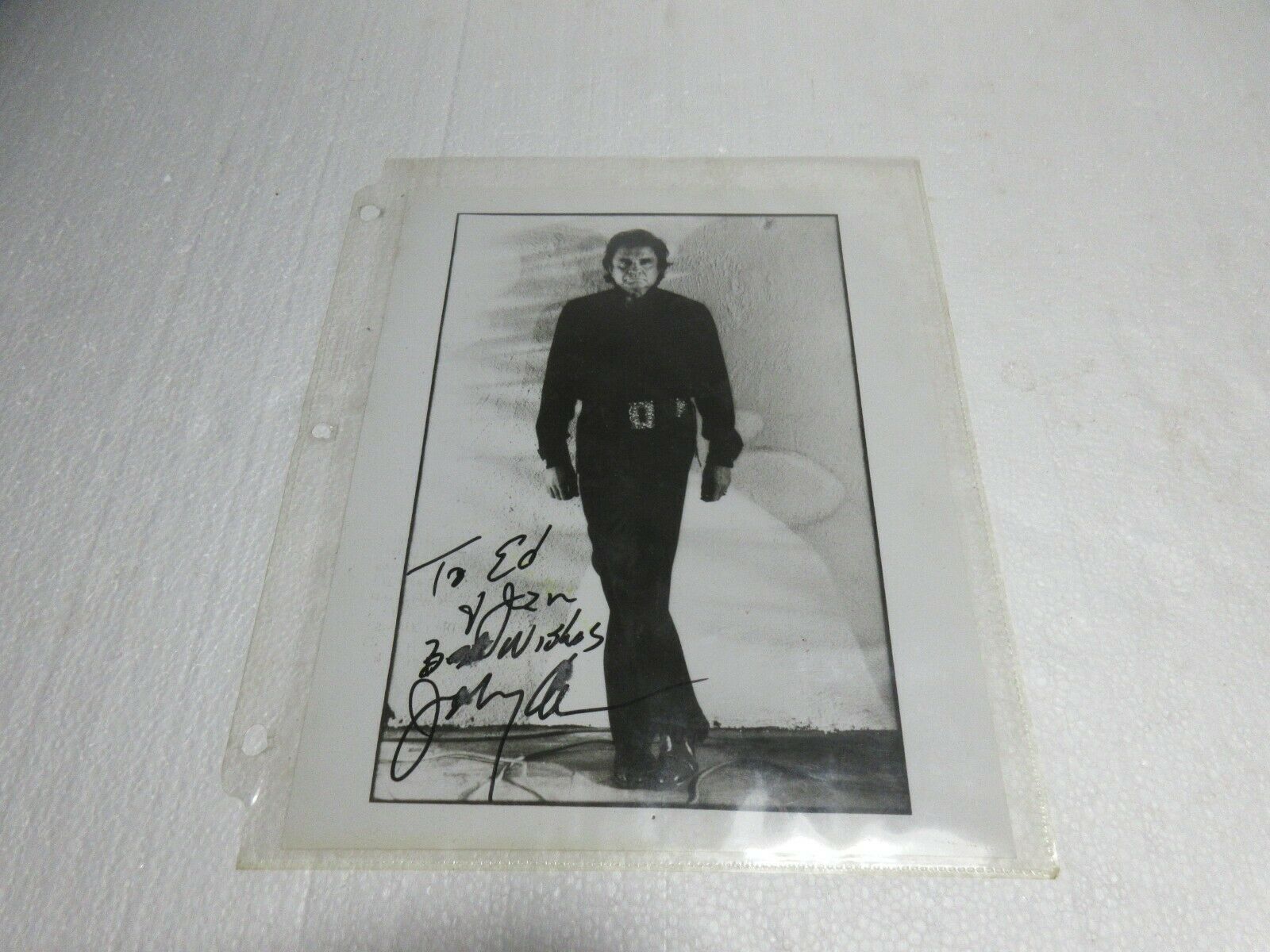 Johnny Cash Authentic Signed 8 X 10 Photo