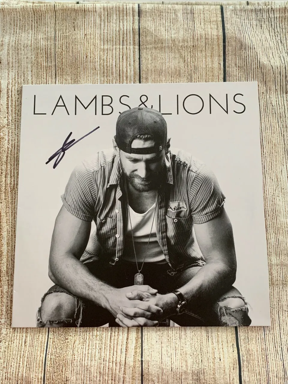 CHASE RICE Signed Autograph Lambs & Lions LP Vinyl Record Country Music