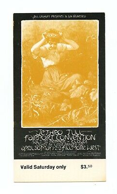 Bg 231 Jethro Tull Fairport Convention 1970 Apr 30 Bill Graham Fillmore Ticket